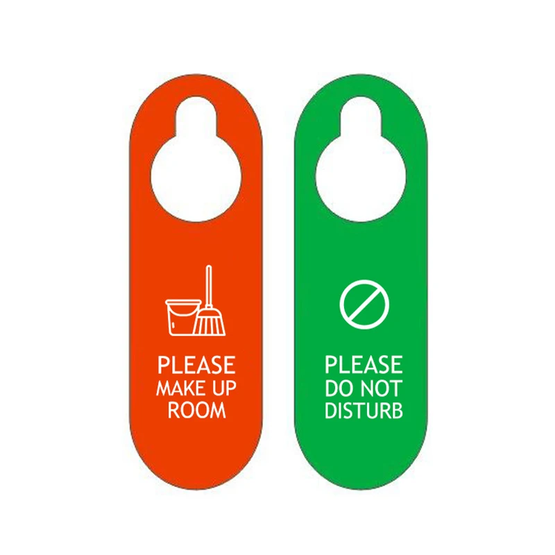 1pc Please Do Not Disturb Sign Pendant Hotel Door Hanging Sign Double Sided Please Make Up Room Sign Board Prompt Board