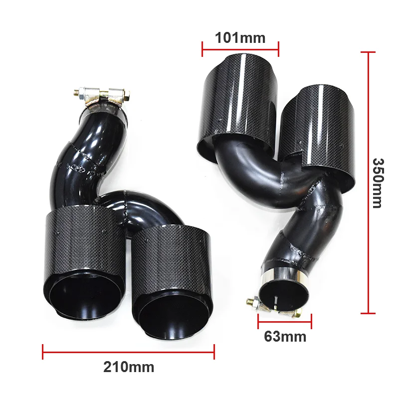 Quad Carbon Fiber Car Exhaust Tip For Audi A6 A7 C8 2020+ Muffler Tip Exhaust System Nozzle Tailpipe Tips