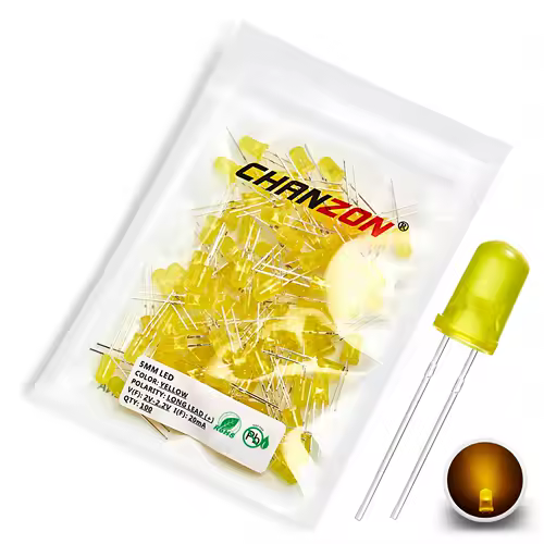 Diffused 5mm Led Diode Kit White Red Green Blue Yellow Orange 2V 3V Bulb Light Emitting Assortment Set Diy Arduino Pcb Circuit - Image 13