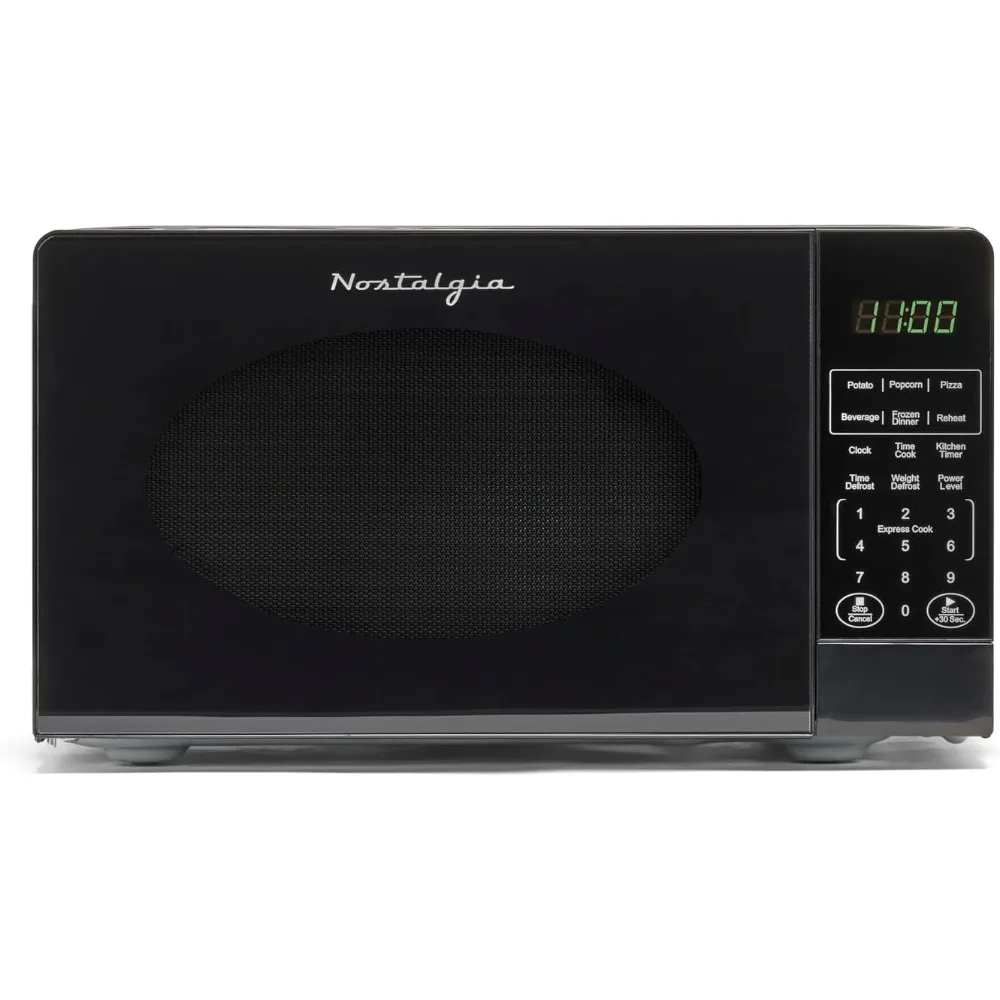 

Modern Retro Countertop Microwave Oven, 700 Watt 0.7 cu ft,12 Pre-Programmed Cooking Settings, Kitchen Appliances