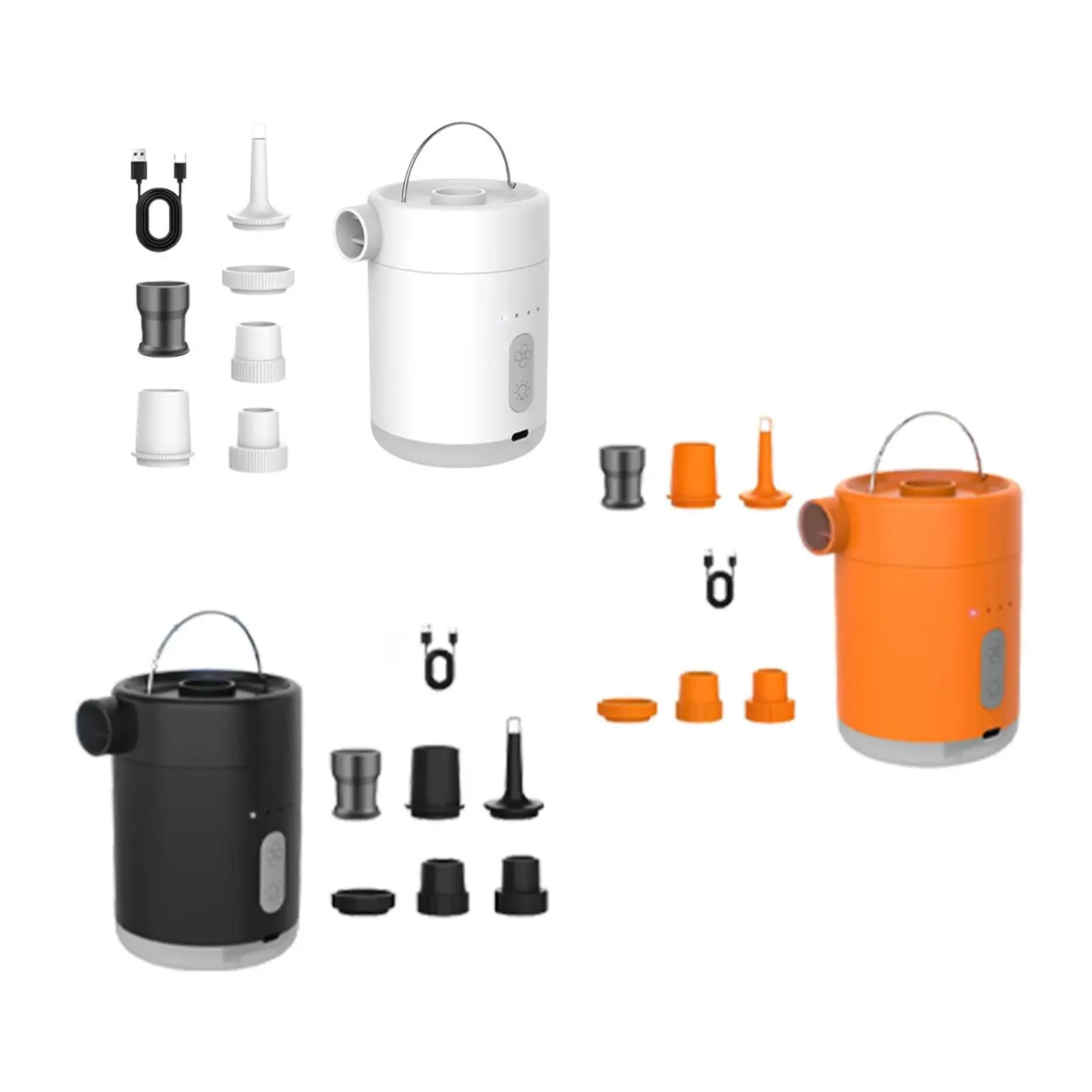 

Электрический воздушный насос высокой мощности, мини-насос с зарядкой через USB и подсветкой для палатки