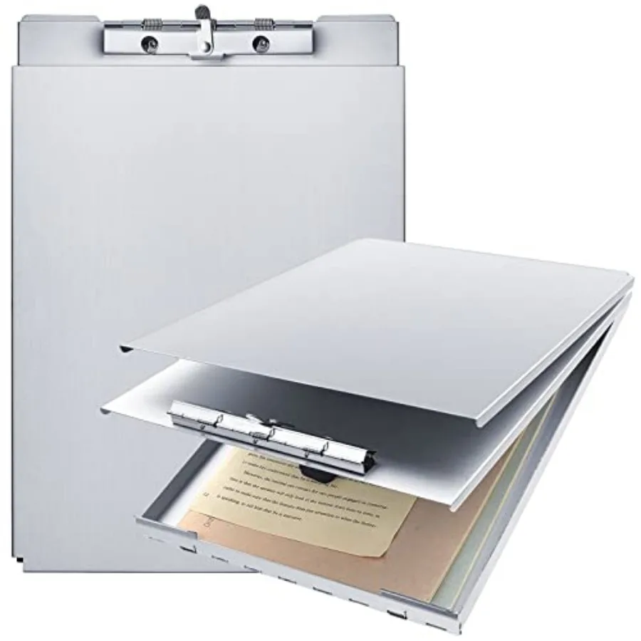 

Metal Storage Clipboard Bulk Heavy Duty Aluminum Clip Board for Teacher Contractor Medical Construction Office School Classroom
