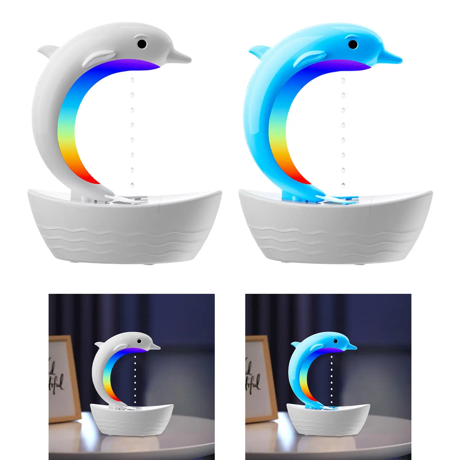 Aroma Diffuser Decoration for Home Office Multifunctional Waterless Auto Off 400ml Portable Desktop Humidifier Speaker LED Lamp