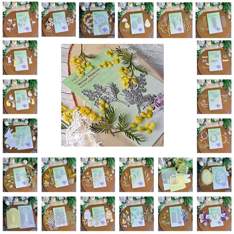 FragmentEastern colombes Miracle brillant vacances lapin fleur matrices de découpe en métal timbres en Silicone Scrapbooking pochoir Album Photo
