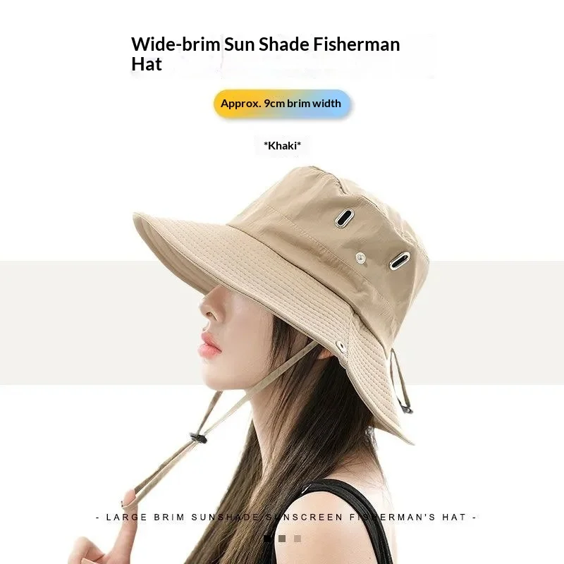 1 Stück Sommer Herren Fischerhut Outdoor UV-Schutz Breite Krempe Jagd Wandern Anglerhut Strand Multifunktionaler Sonnenschutz Hut