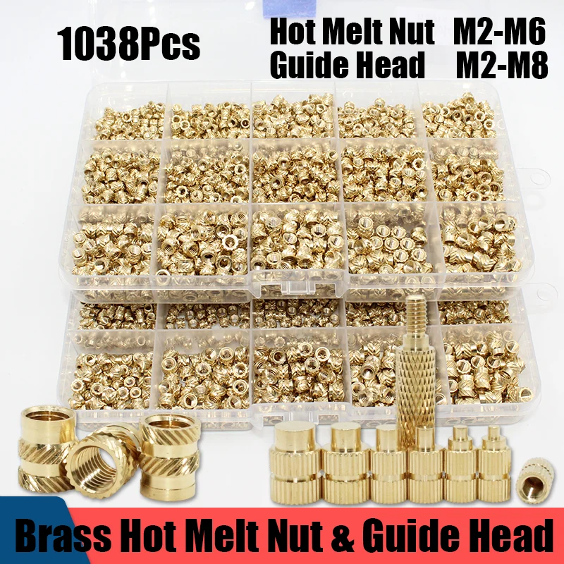 

Heat Melt Insert Nut Iron Tip Brass Hot Melt Insert Nut Embedded Kit M2 M3 M4 M5 M6 M8 Heat Insertion Tool 3D Printer Accessorie