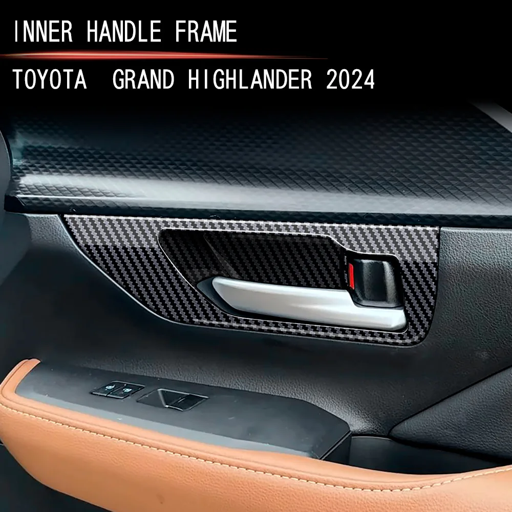 For Toyota Grand Highlander 2024 2025 ABS Carbon Fiber Car Front Reading Lights Cover Car Roof Reading Lamp Trim Sticker