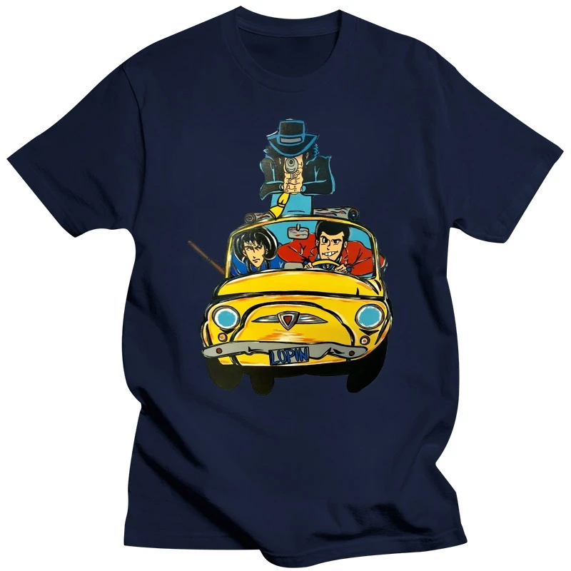 T-SHIRT LUPIN e GIGHEN JIGEN CARTOON LUPEN ANNI 80 tshirt 500 R-33 gialla