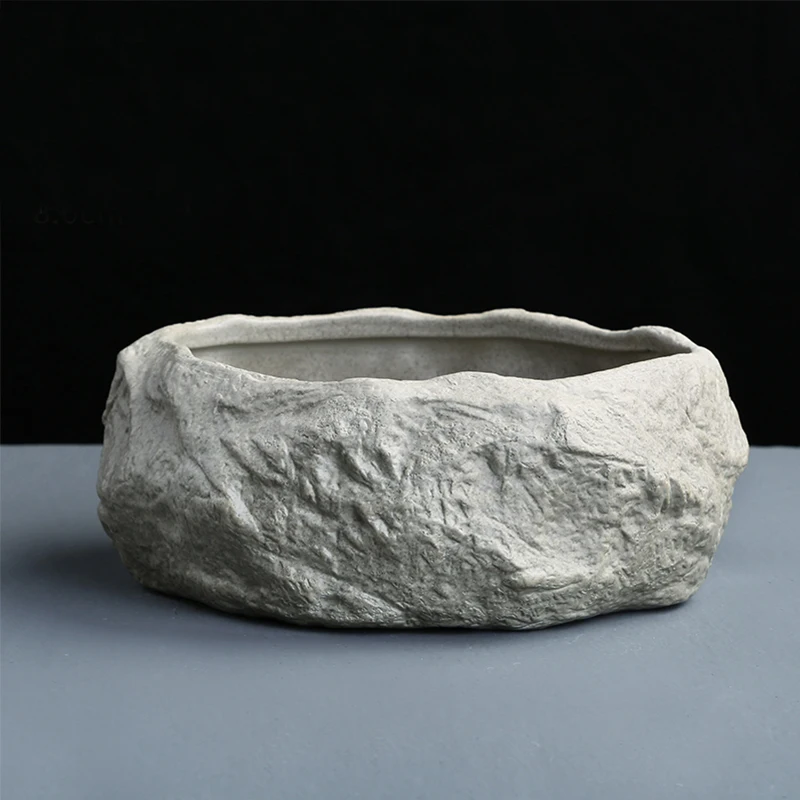 Ceramiczna imitacja kamiennego błota do mycia herbaty, zestaw do mycia herbaty, akcesoria do domowego zestawu do herbaty, bardzo duża umywalka