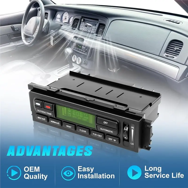 For Ford Crown Victoria For Mercury Grand Marquis Maraude Marsuede 6W7H19C933AA 599-220 A/C Heater Climate Control Module