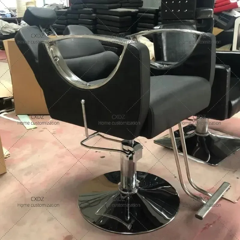 Modern Barber Shop Chair Hydraulic Lift Swivel Salon Chair for Hair Dyeing Perming Simple Beauty Salon Furniture Wholesale