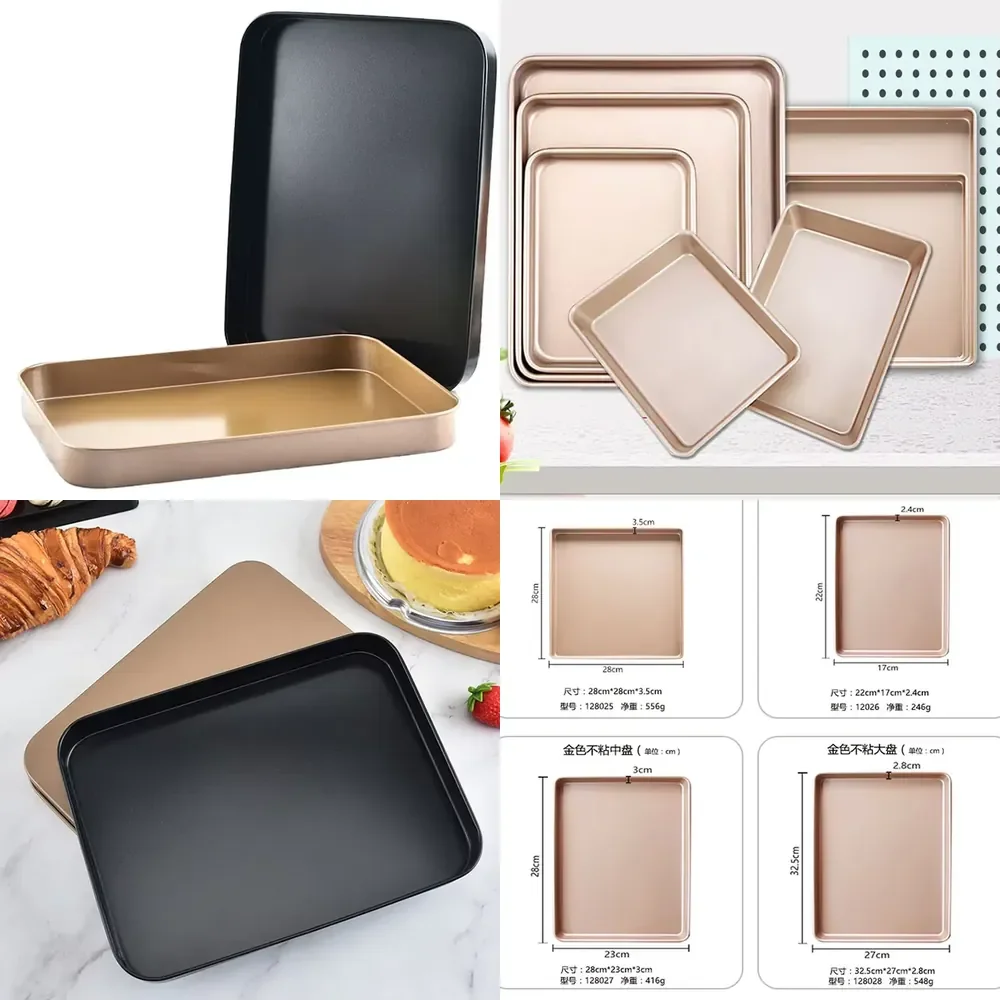 

Hot saleNon-Stick Large Carbon Steel Baking Tray Cake Pan Square Cake Mold Baking Tray