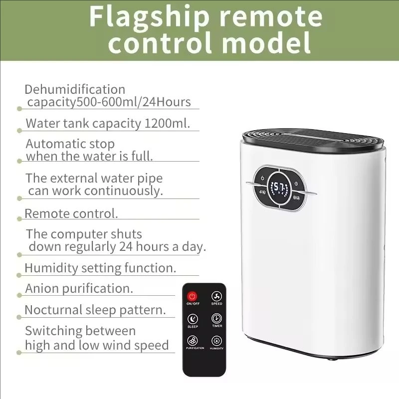1.2L Dehumidifier and Air Purifier 2 in 1 For Home For Room For Kitchen, Mute Moisture Absorbers Air Dryer Moisture Proof 5