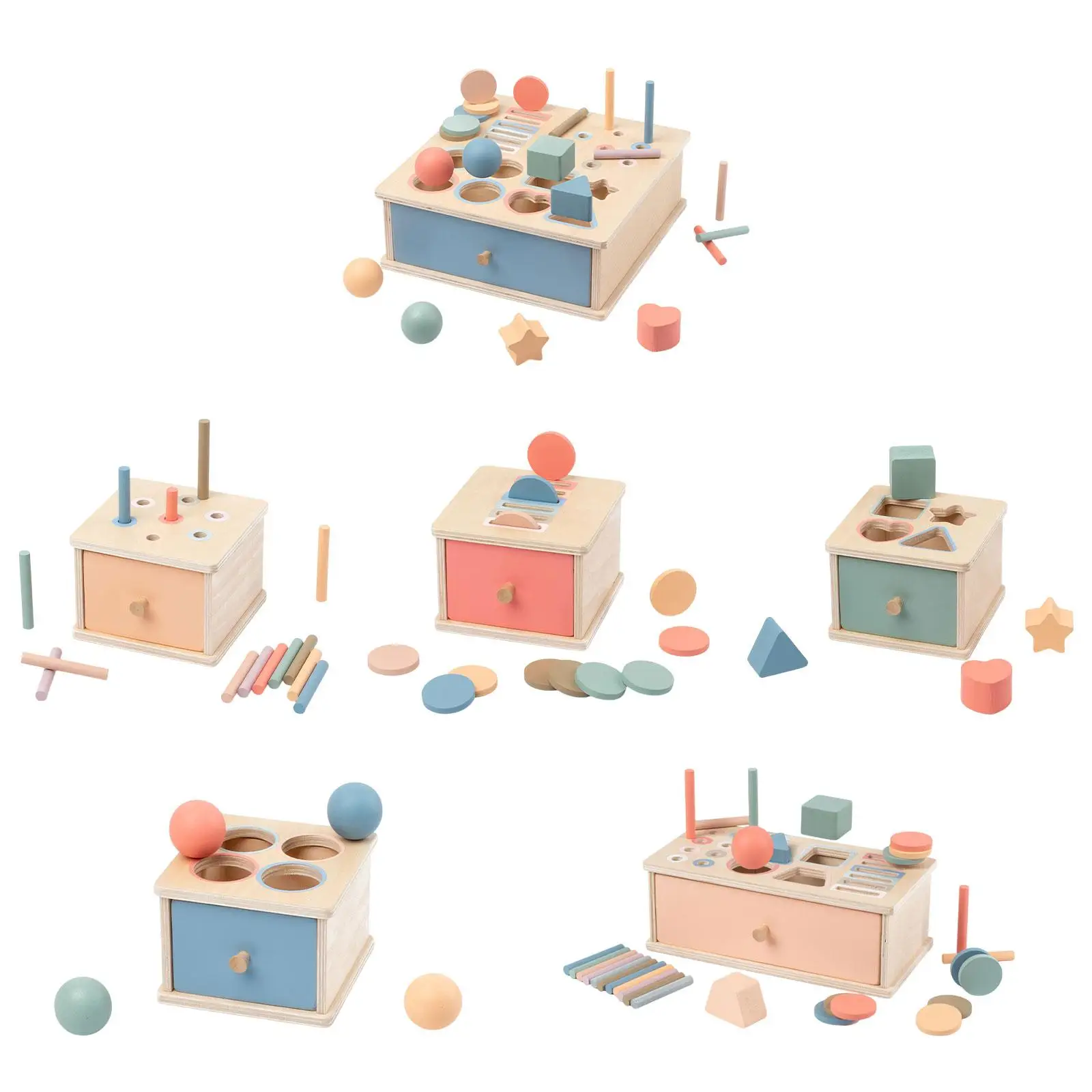 Boîte de consistance d'objets, bois, éducation précoce, trieur de formes de couleurs, jouets assortis pour enfants, garçons et filles, cadeau pour enfants