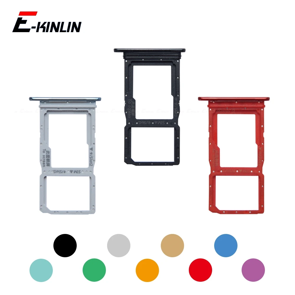 Sim Micro SD Card Socket Adapter Container Connector Holder Slot Tray Reader For HuaWei Honor 9X Premium 10X Lite