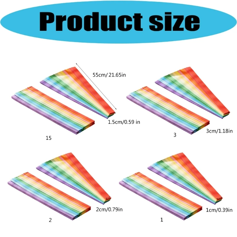  300Pieces Vibrant Woven Hard Paper Strips for Art Design and Classroom Use