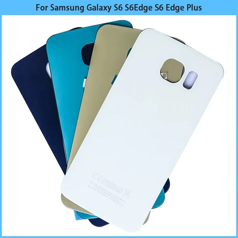 For Samsung Galaxy S6 Edge S6 Edge Plus G920 G925 G928 Glass Panel Battery Back Cover S6 Rear Door Housing Case Adhesive