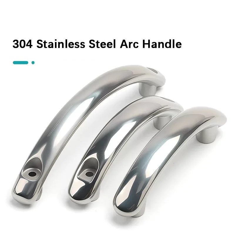 1-4pcs 304 Stainless Steel Thickened Pull Handle Cabinet Door Drawer Surface-Mounted Handle Toolbox Equipment Box Handle