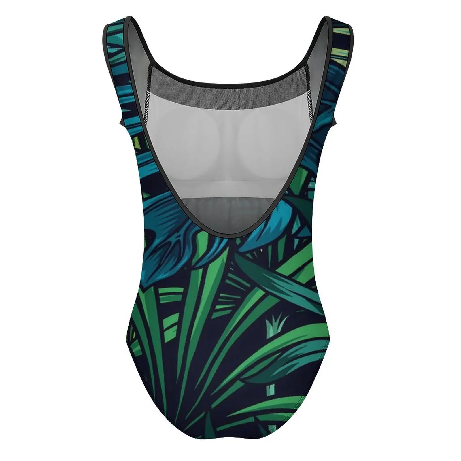 Palm Leaf Swimsuit Sexy Tropical Plant One Piece Swimwear Push Up Swimsuits Modern Vacation Bath Monokini