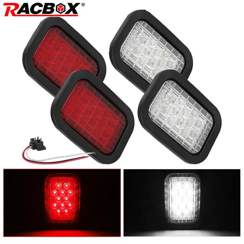 12 Led Truck Red Brake Light Rear Left Right Turn Clearance Lamp for Volvo Benz Ford Toyota Pickup 5