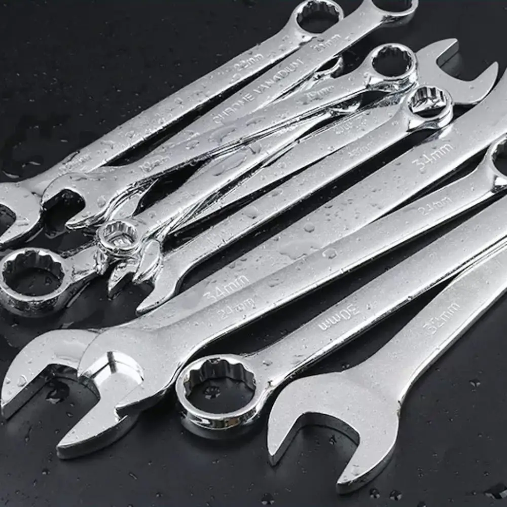 Hand Tool 6-32mm Combination Wrench Chrome Vanadium Steel Metric Open-ended Spanner Opened Ring Open Box End Wrench Home Use