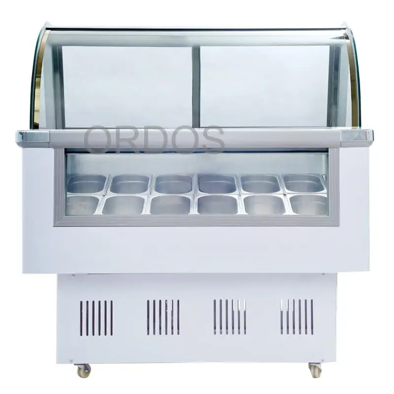 

Cooling 10 trays round barrel gelato ice cream display showcase freezer ice cream refrigerator show cabinet