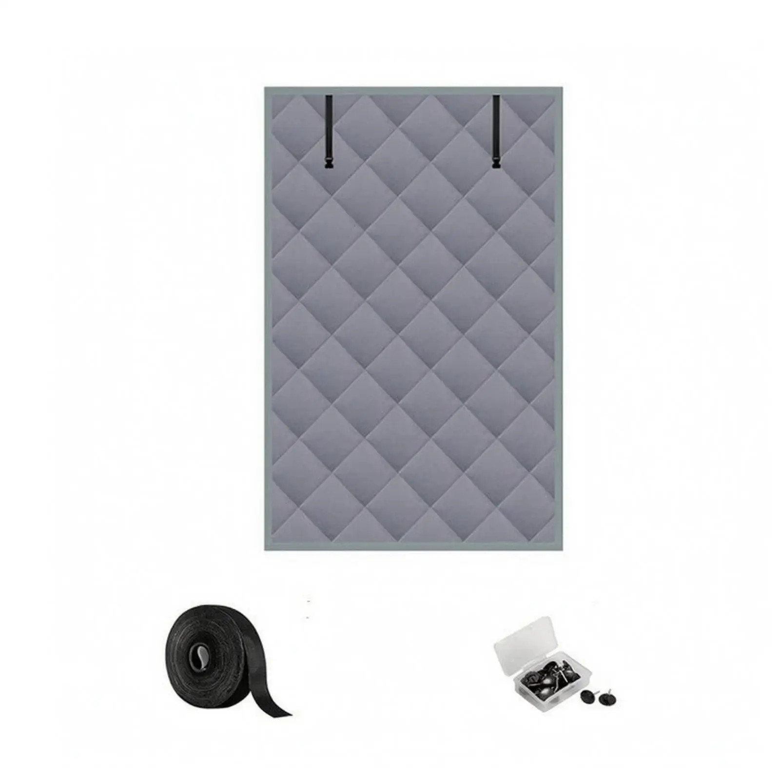 Winter Thermal Curtain Insulated Oxford Cloth Quilted Window Panel Blackout Draft Blocker for Bedroom Living Room