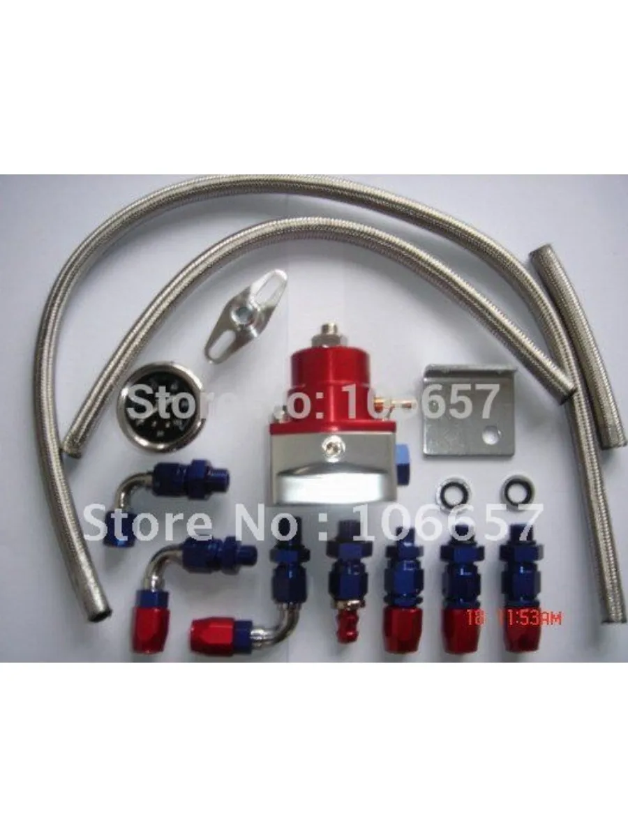 

Free shipping universal fuel pressure regulator Oil cooler kit with hose for sale