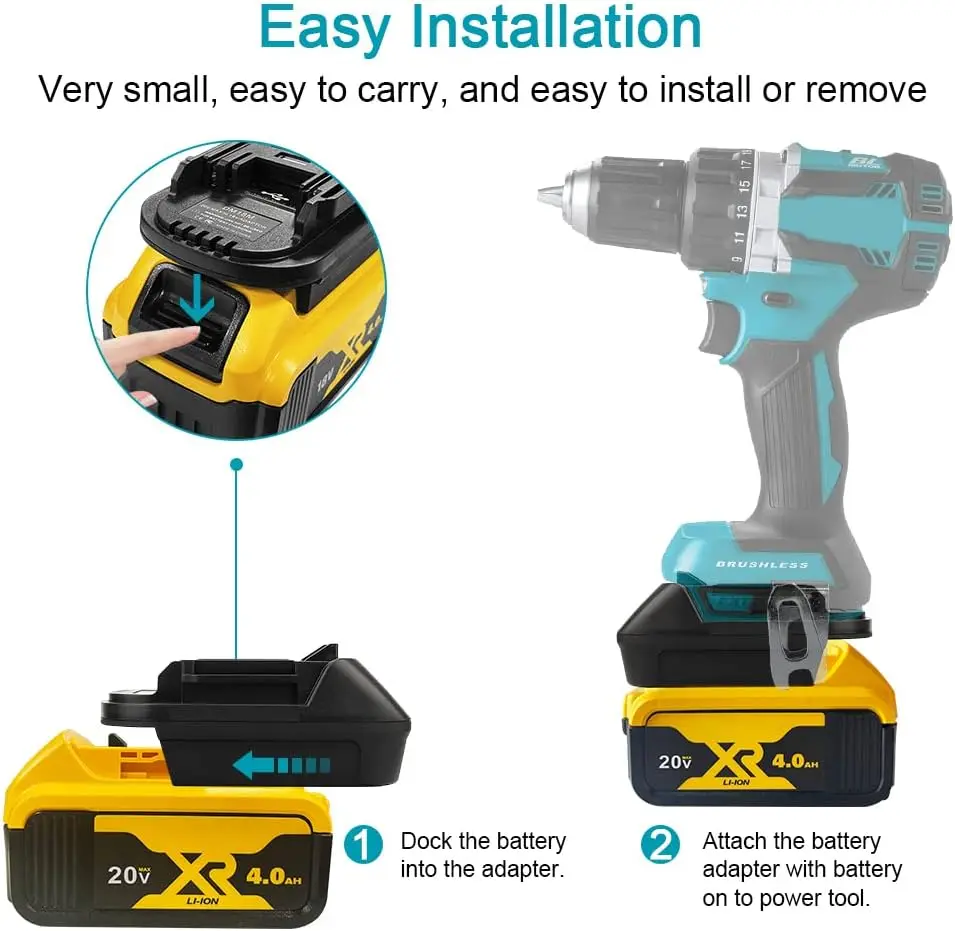 DM18M Battery Adapter For Milwaukee For Dewalt to For Makita Bl1830 Bl1850 Batteries 20V To 18V Battery Conversion