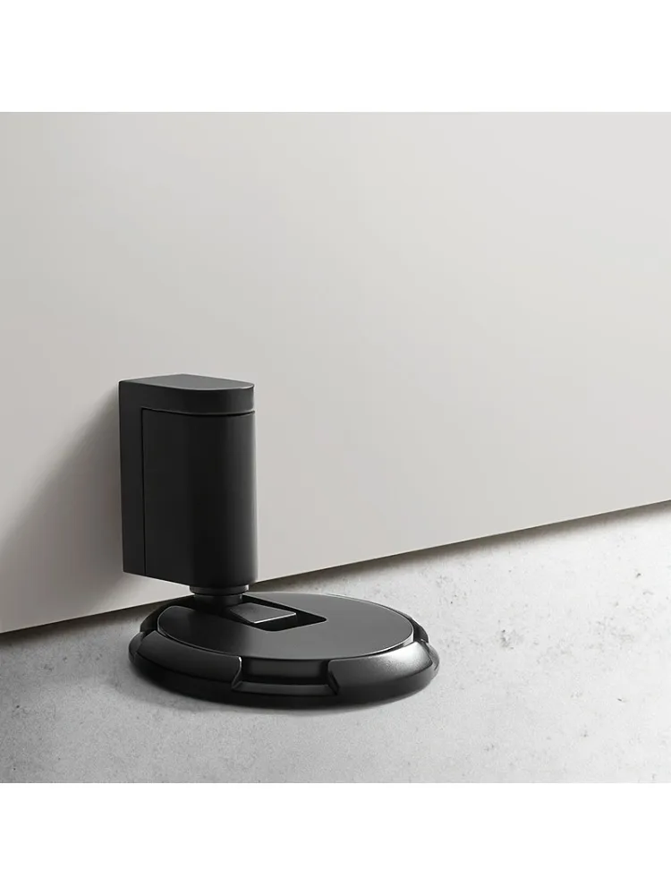 1 butée de porte invisible coupe-vent, sans trous pour clous/bases à ventouse, finition en métal poli pour chambres et salles de bains