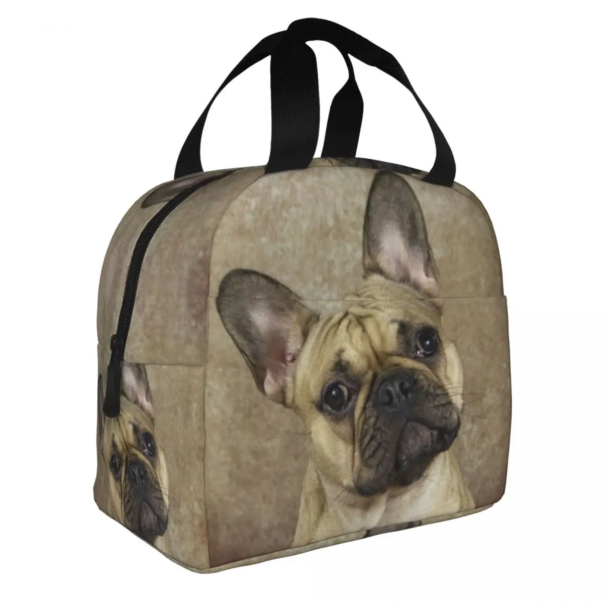 Sac à déjeuner isotherme pour femmes et enfants, bouledogue français, réutilisable, boîte à déjeuner pour chien de compagnie, école, bureau, travail, pique-nique, sacs fourre-tout