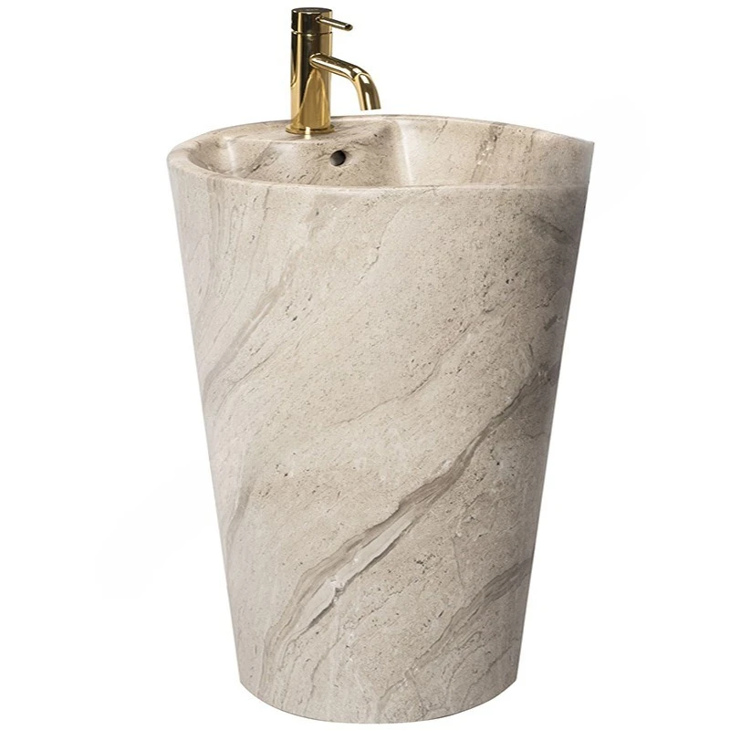 

Column-type ceramic integrated wash basin Column basin Bathroom Floor-to-ceiling washbasin