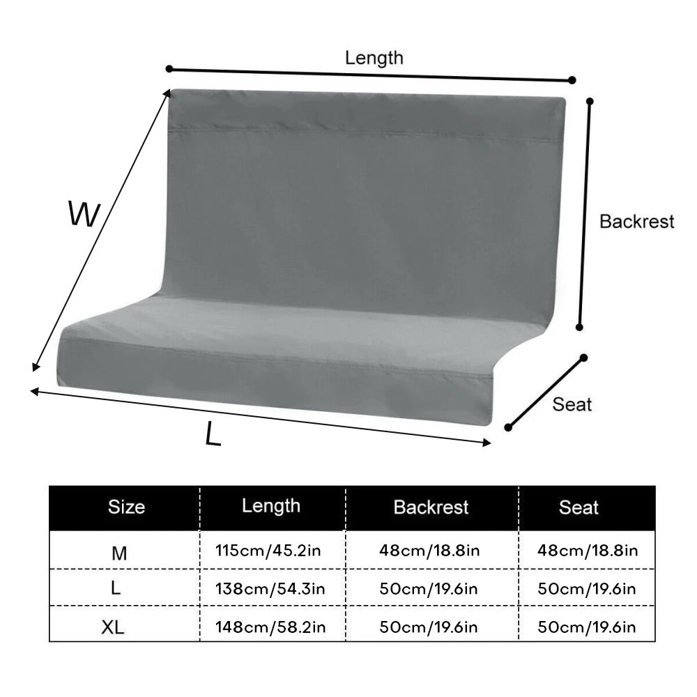 3 Size 900D Waterproof Oxford Garden Swing Seat Replacement Cover for Bench/hammock Outdoor Patio Swing Seat Cover