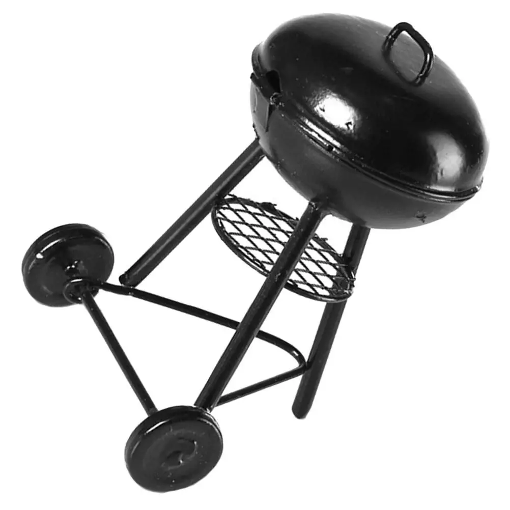 Miniature Grill Stove for Dollhouse Garden Zinc Alloy Bbq Decor Micro Landscape Ornament Mini Outdoor Decor Accessory