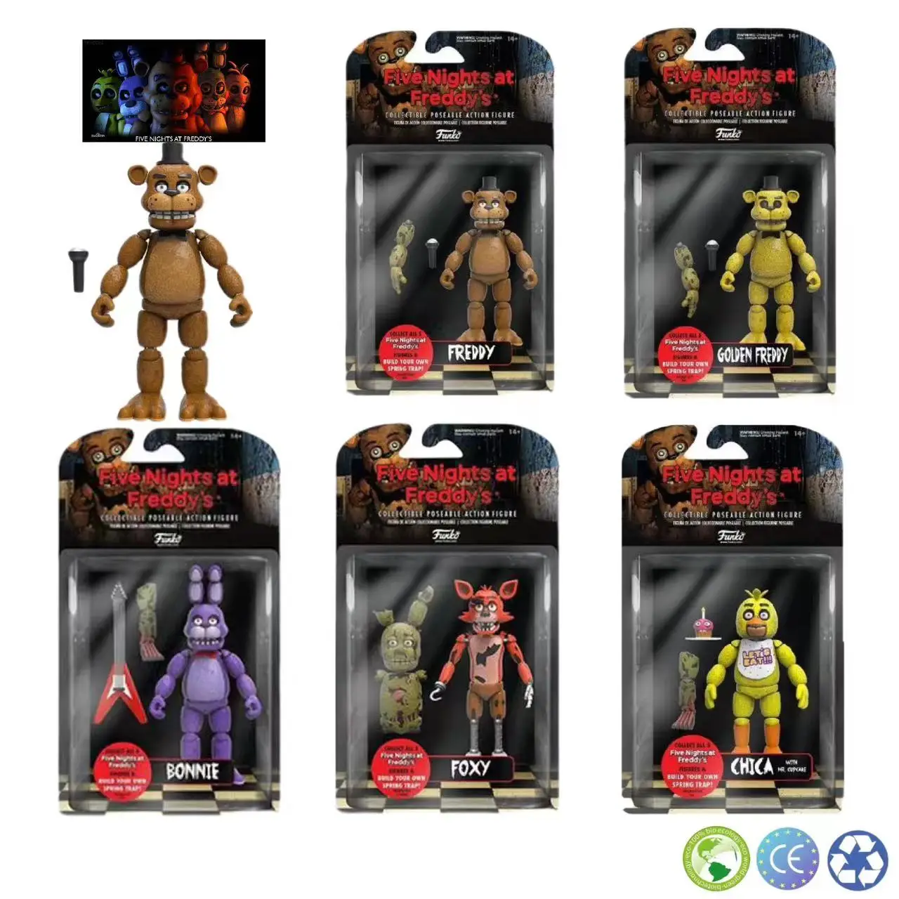 Fnaf Bear Midnight Harem Five Nights Joint Movable Detachable Game Action Breach Model Kids Toy Figure At Five Nights Security