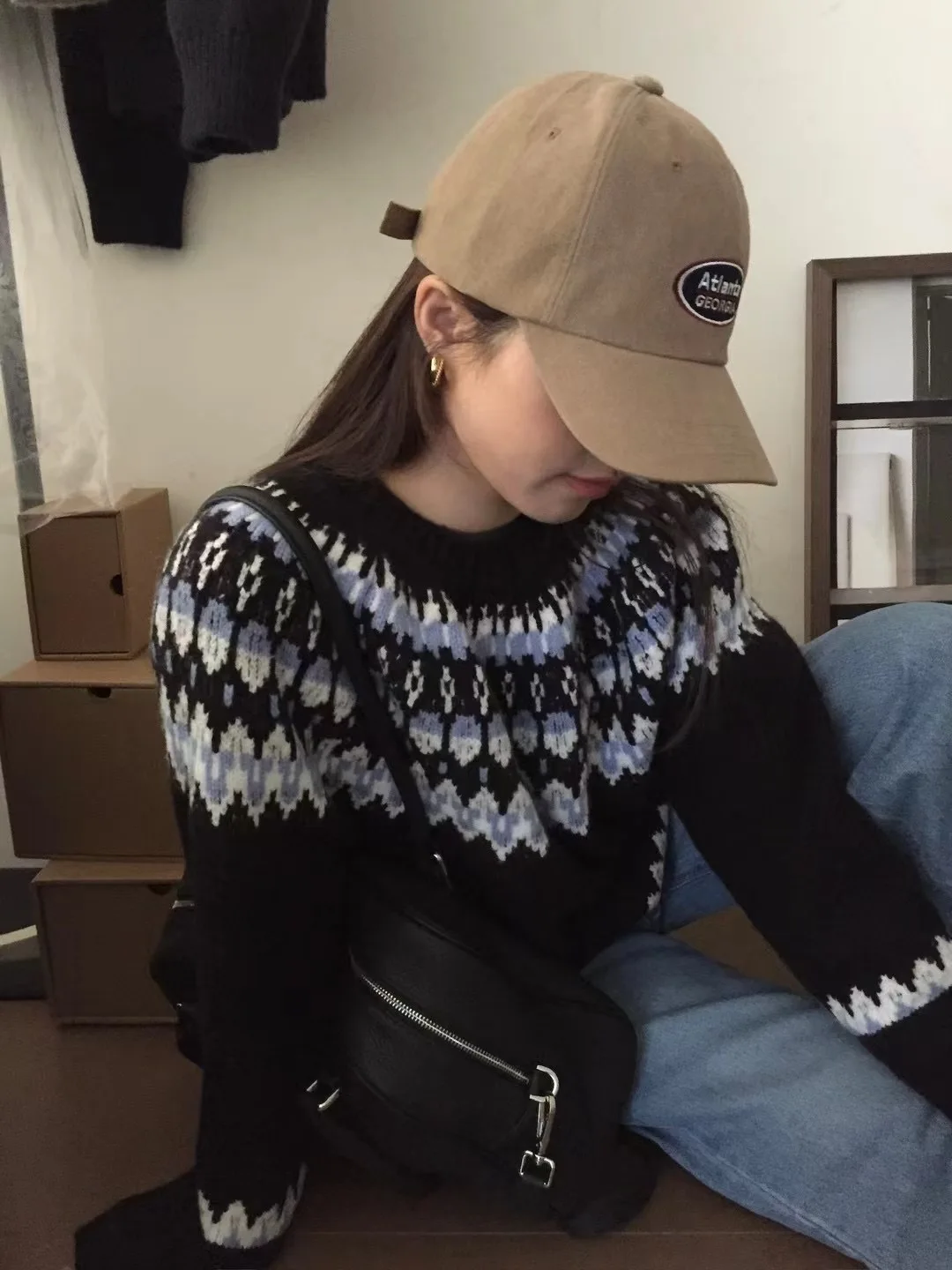 Женский свитер, джемперы с круглым вырезом, пуловеры с принтом, вязаные свитера с длинными рукавами, свободный крой, легкая эластичная повседневная основа, осень 2023 г.