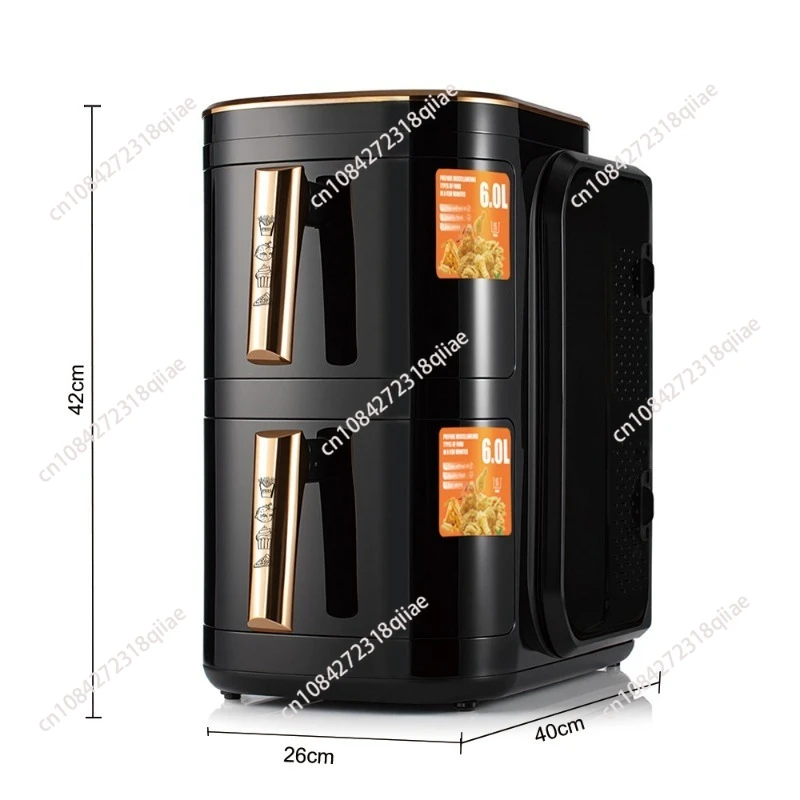 Double-layer Air Electric Fryer Large-capacity Pan Household Multi-functional Intelligent Oil-free Smokeless Electric Fryer