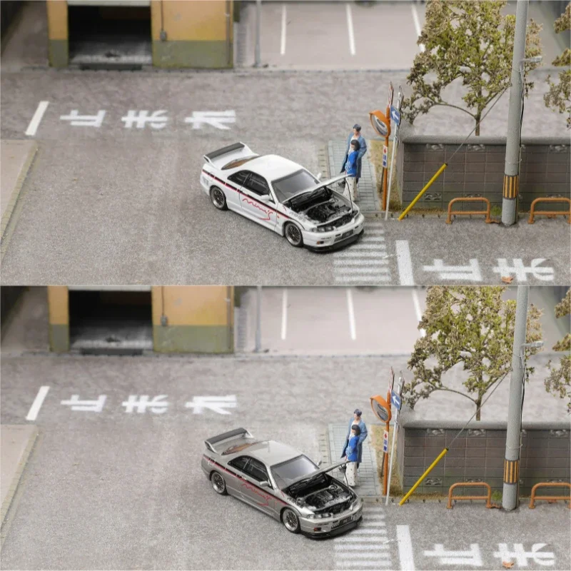 

Focal Horizon FH 1:64 Skyline R33 GT-R BCNRR33 Mines White / Silver Grey Limited499 Die-Cast Car Model Collection Miniature