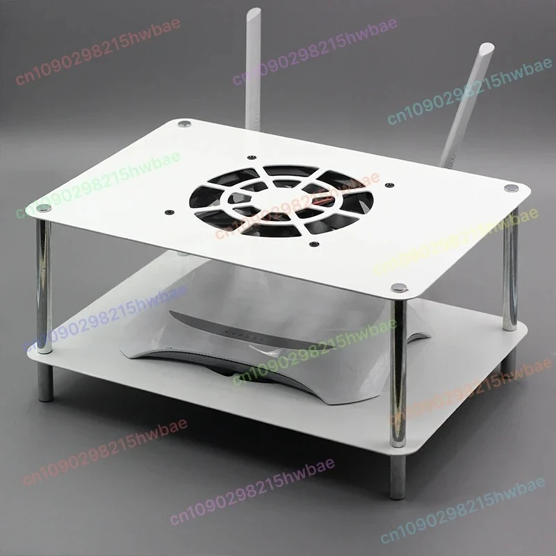 راوتر لاسلكي المبرد مودم بصري واسع النطاق IPTV TV Set Top Box Cooling Fan Rack #2