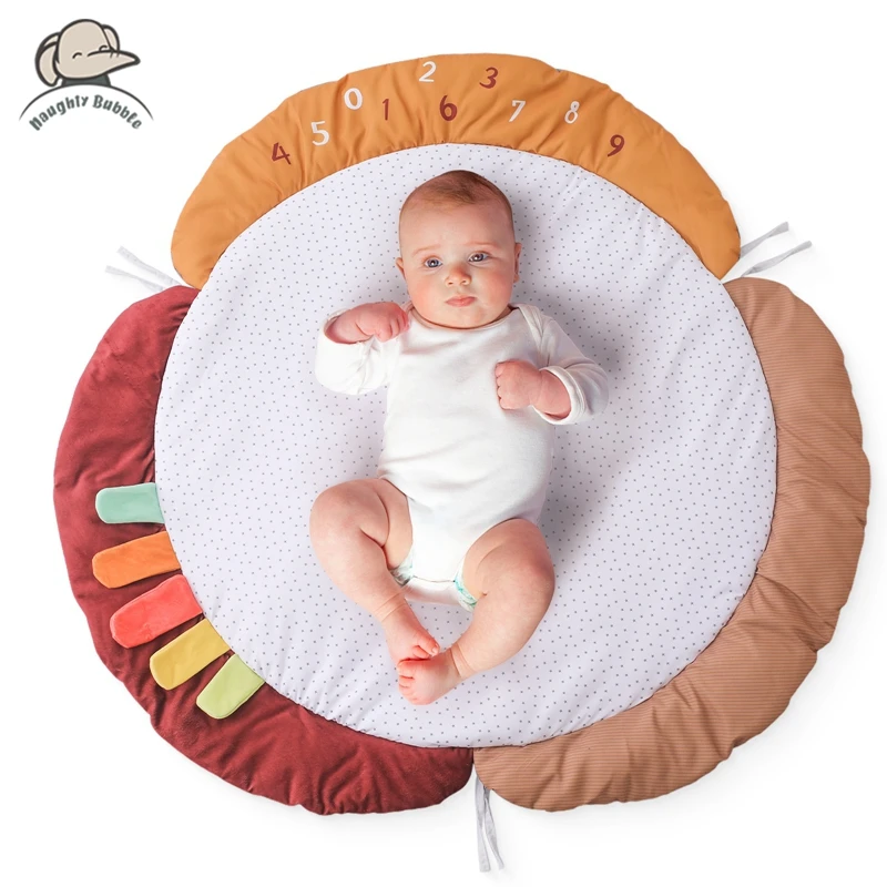 Baby Play Mats Round Floor Soft Cotton Baby Bedding Blanket Lace Crawling Mat Game Pad Toys For Children Room Nursery Decor