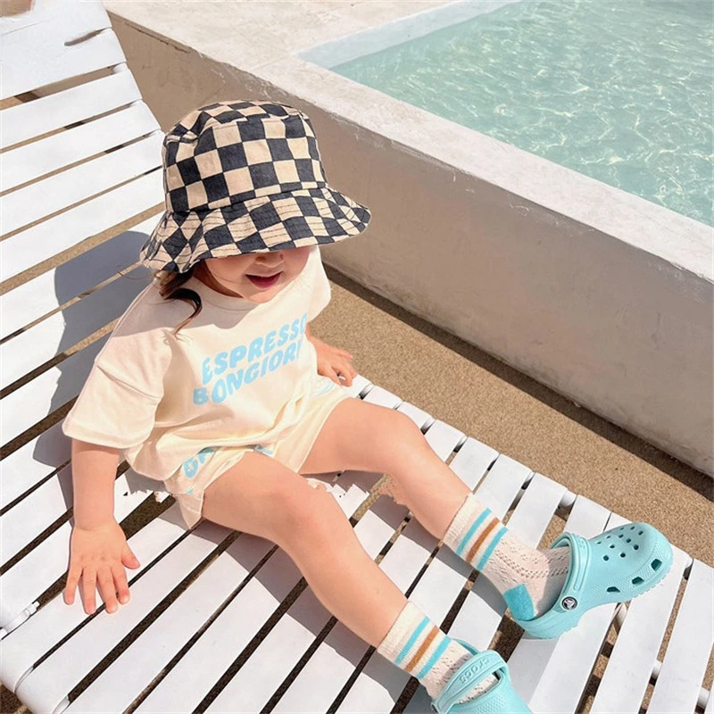 Summer Korea Baby Boys Suit Letter Prints T shirts+Shorts Girls 2Pcs Casual Baby Sets Toddler Clothes