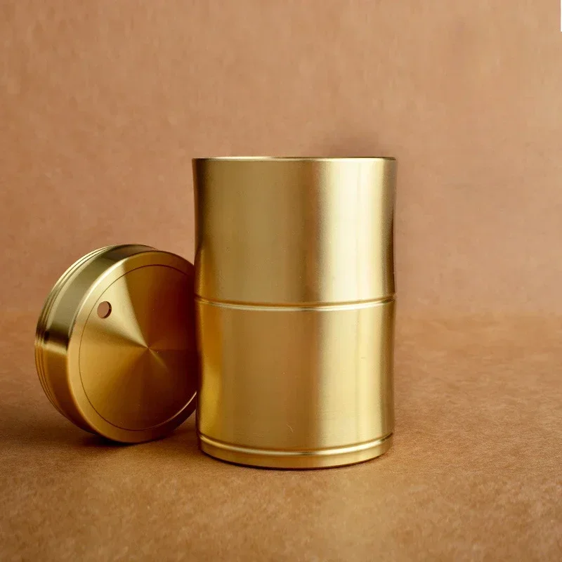 High-end Simple Practical Brass Toothpick Box Household Portable Hotel Restaurant Housewarming Gift