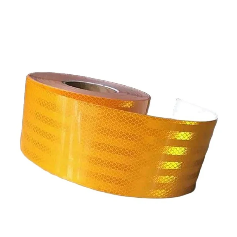 10CM Super Self-Adhesive PET Super Reflective Warning Safety Tape Truck Road Traffic Construction Site Floor Wall Warning Strip