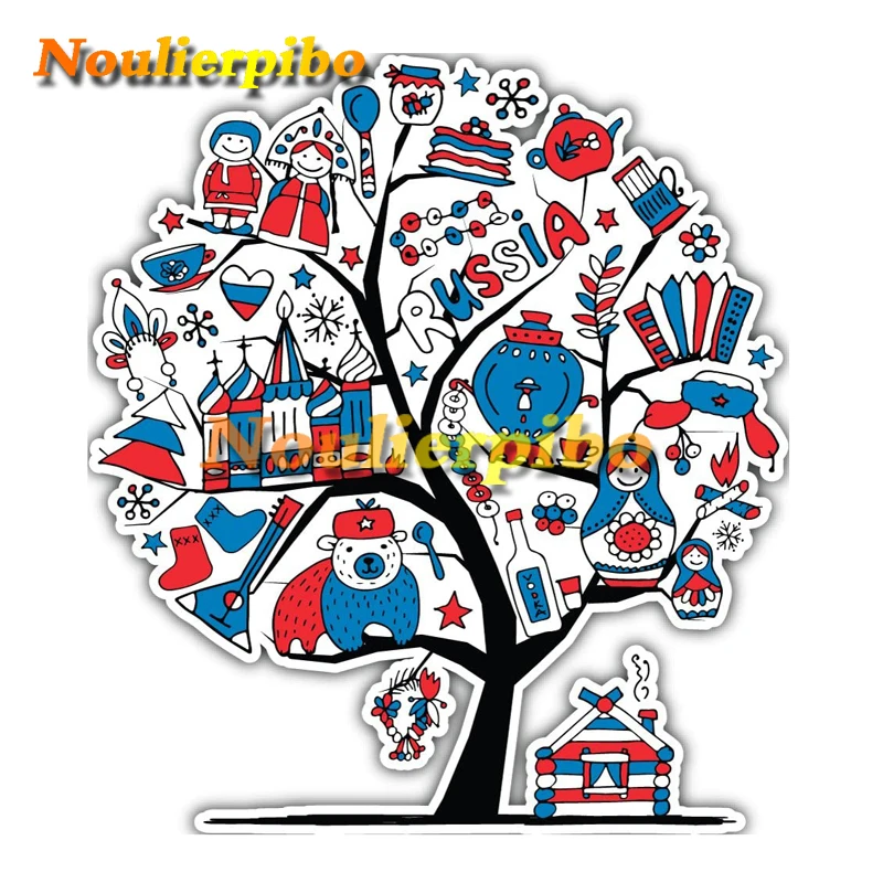 

Russian Art Tree Car Sticker Car Truck Box Window Bumper Bicycle Laptop Trolley Case Office Supplies Cell Phone Vinyl Art Decal