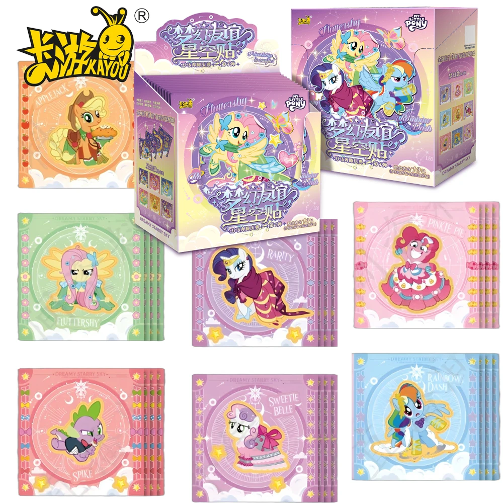 

KAYOU My Little Pony Anime Peripheral Stickers Dreamy Friendship Starry Sky Kids Cartoon Toy Cute Characters Charming Decor Gift