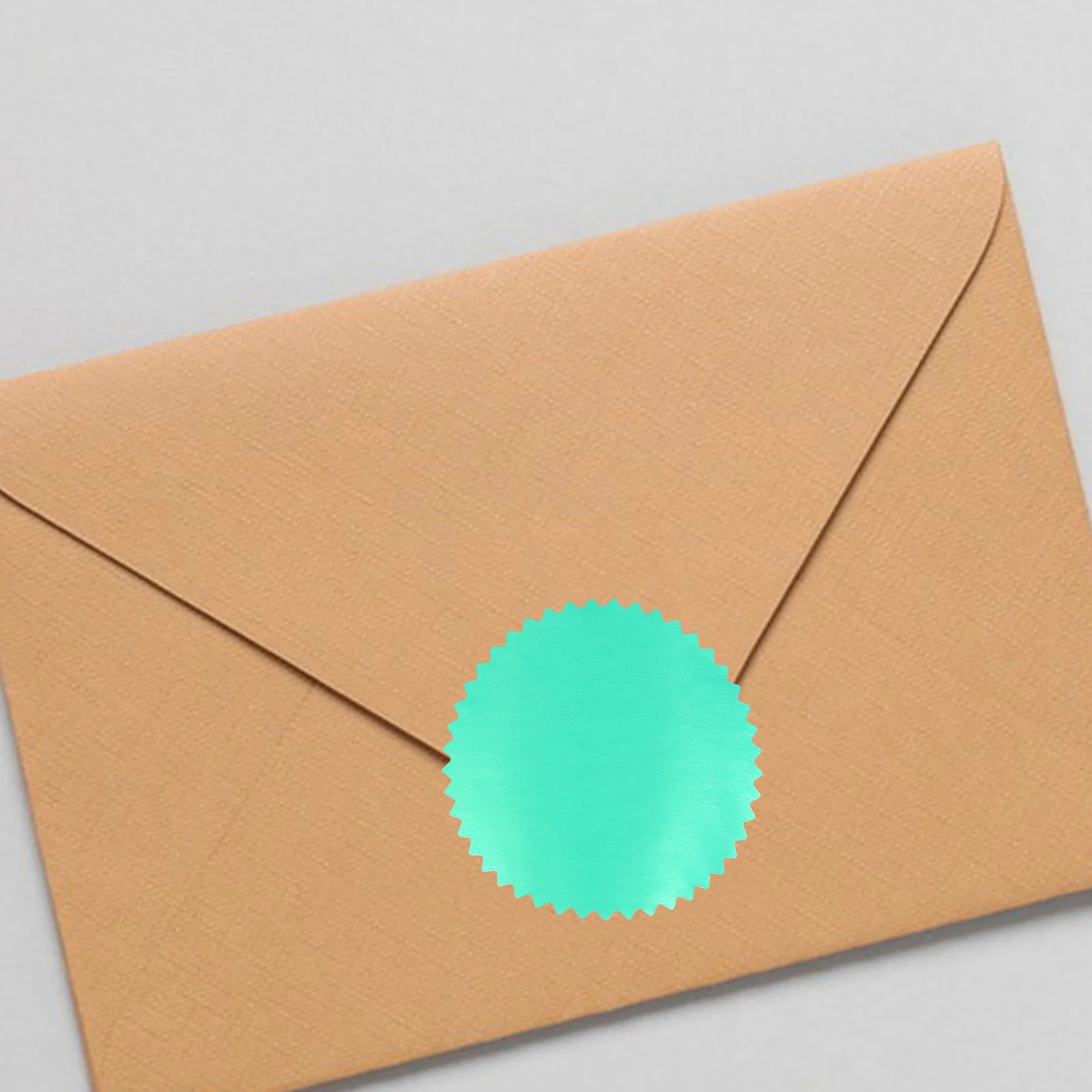 Steel Print Tag Metallic Seals with Serrated Edge Gear Graduation Certificate Stickers