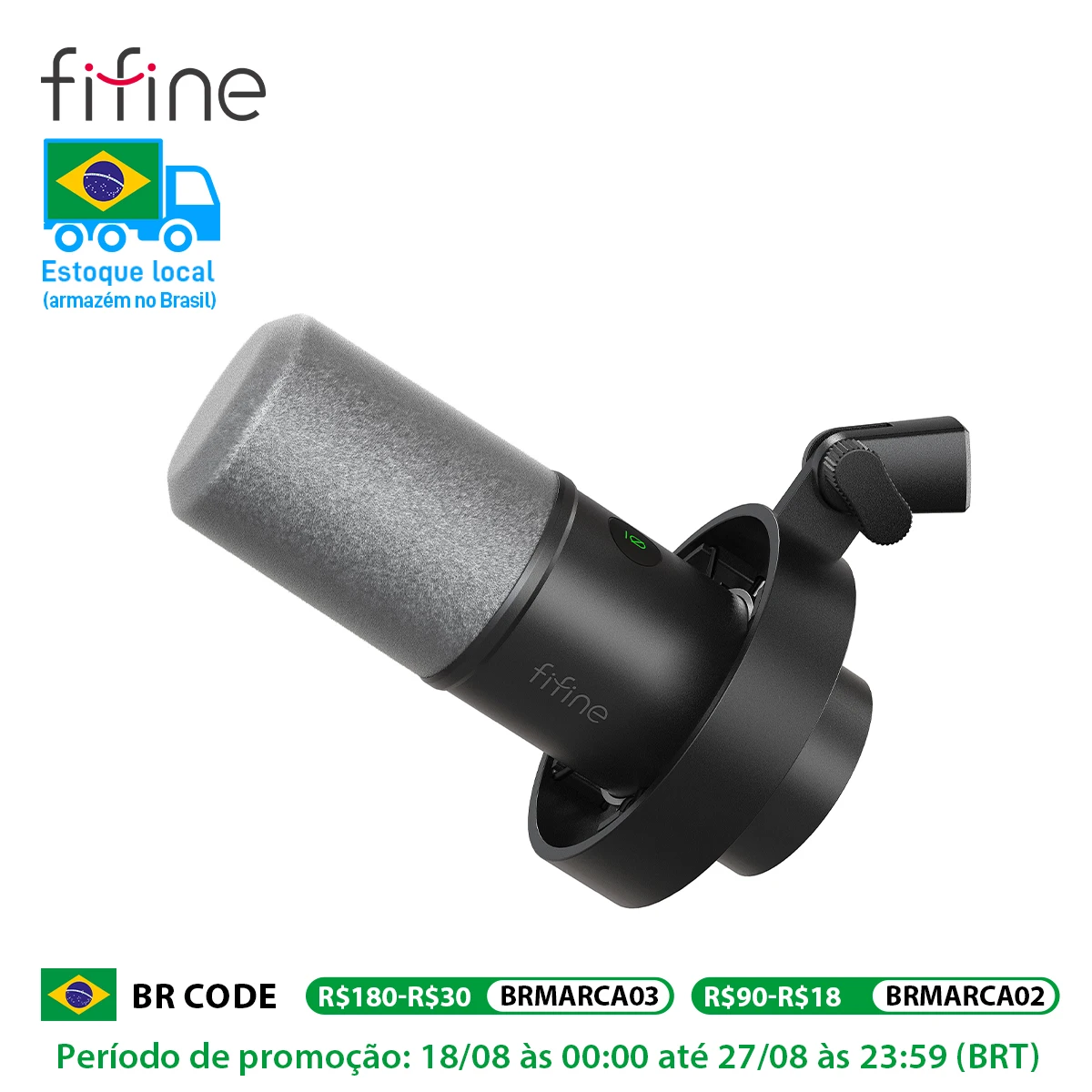 

FIFINE Recording XLR Dynamic Microphone with Real-time Monitoring,USB Streaming Mic with Gain Knob/Touch-mute for PC,Mixer-K688