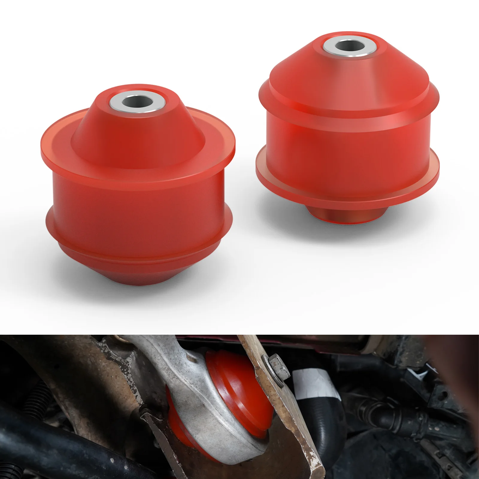 BEVINSEE Poly Front Tension Arm Strut Bushing for BMW E90 E92 E91 E93 E81 E82 E87 E88 X1 E84 Z4 E89 RWD– Control Arm Bushing Set
