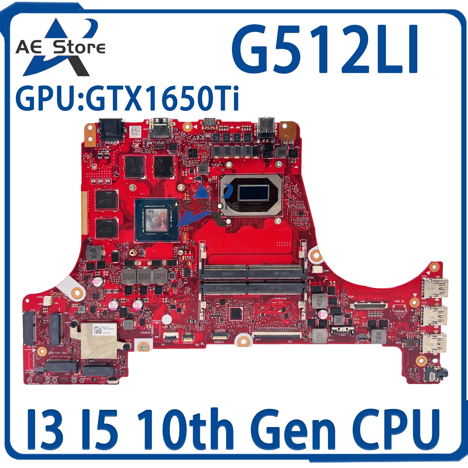 Notebook Mainboard For ASUS ROG Strix G15 G512 G512L G512LI G512LH G712LI PX512L Laptop Motherboard I5 I7 GTX1650Ti/4G