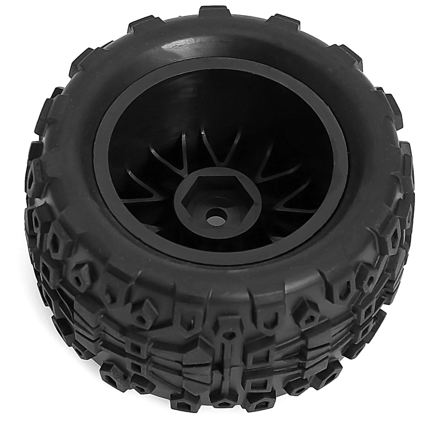 4-teilige Reifen für ARRMA 1/18 2S TYPHON GROM ARA2106 Little Typhoon Thunder God Wheel Rock Tire W215 Upgrade Off-Road RC-Autos